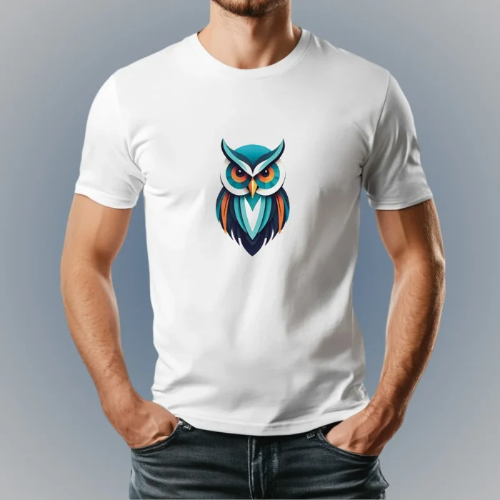 TUGYY Baykuş baskılı basic T-Shirt